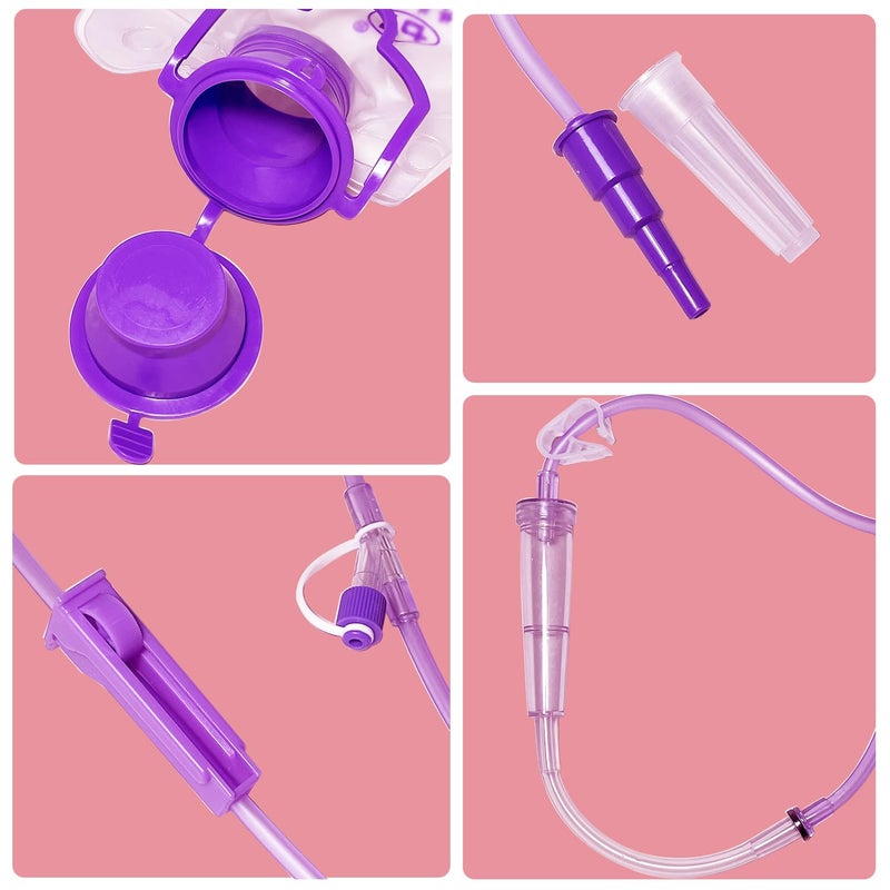 YUMOOOO Drip Bags, 1200ml Nutrition Bag with Large Bore, Regulator,Tube, Reusable Gravity Fluid Bags, 1 Pcs - Image 3